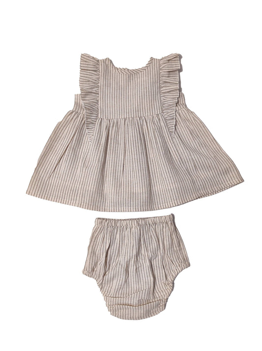 Flutter Sleeves Dress and Bloomers