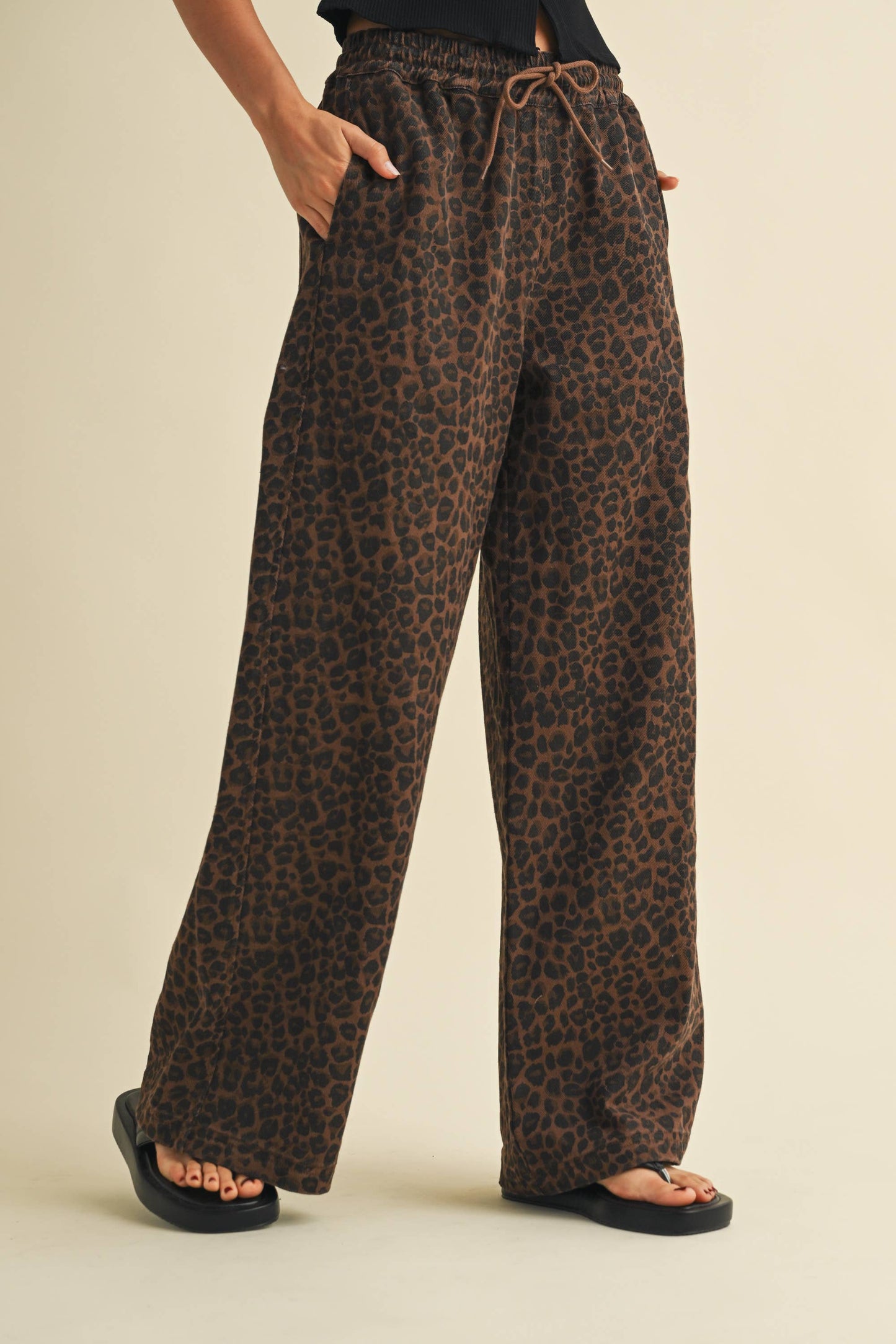 Kayla Leopard Track Pants*