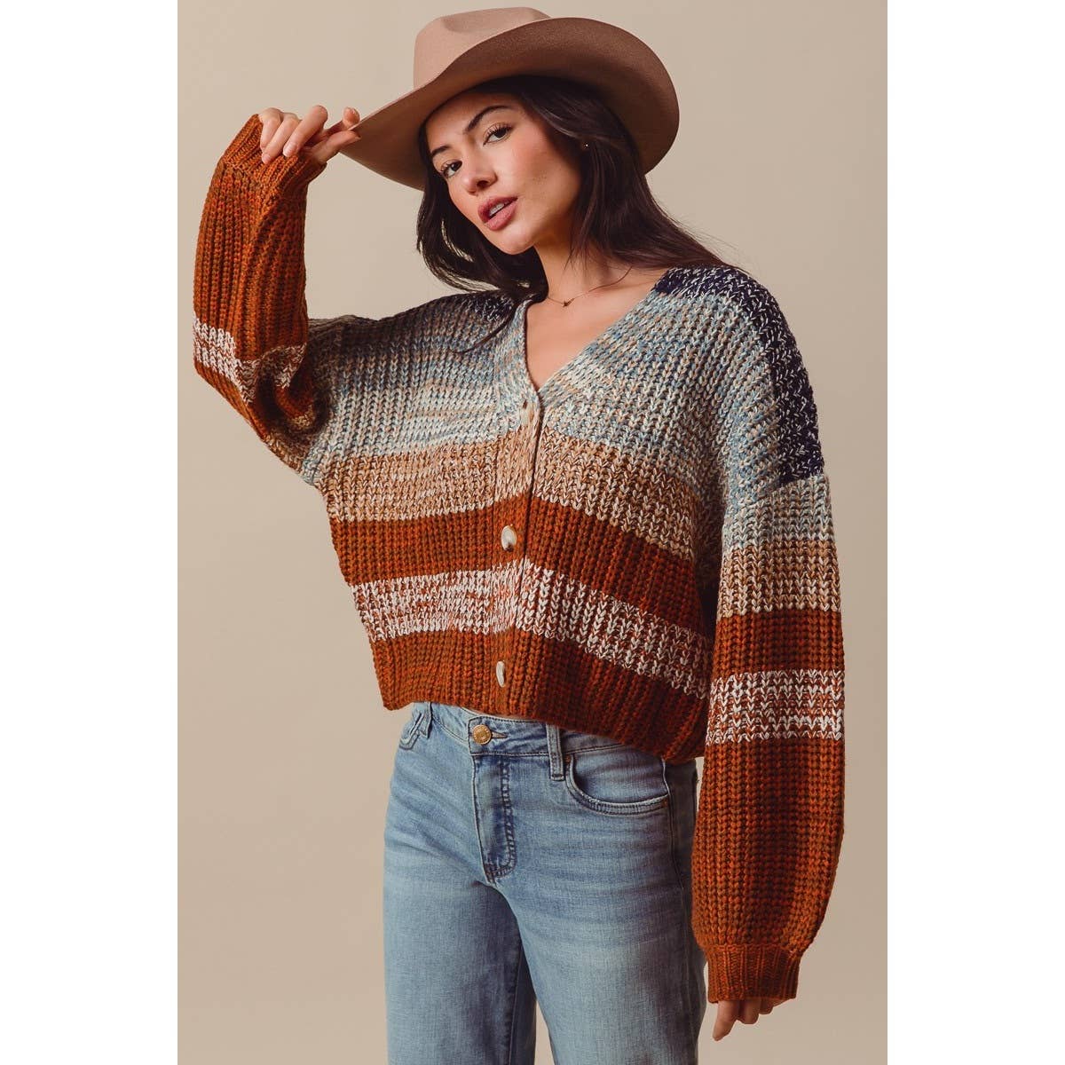 Brooke Fall Stripe Cardigan