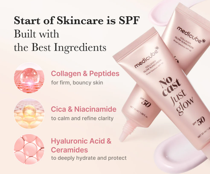 MEDICUBE No Cast Just Glow Collagen Sunscreen SPF 50