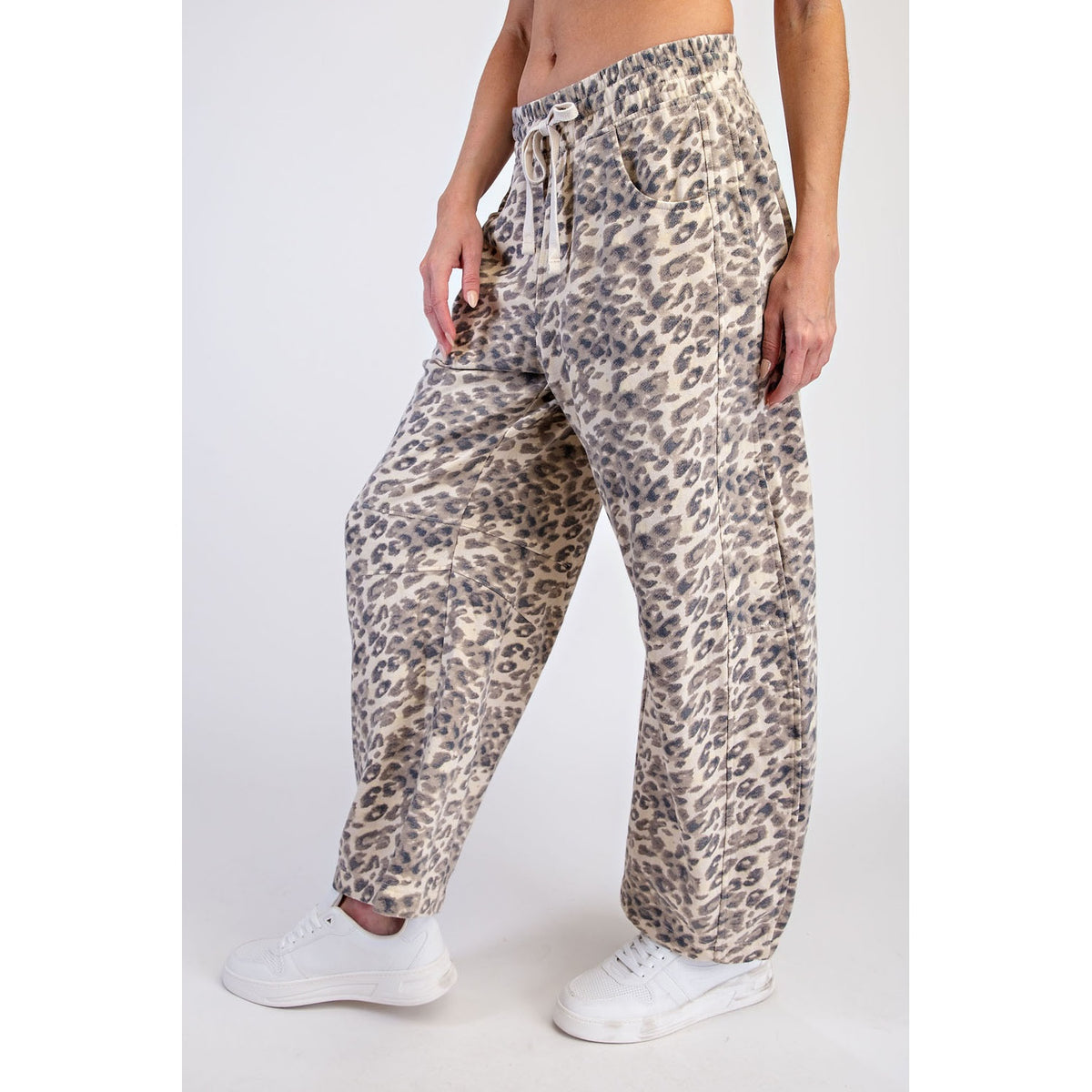 Annie Cheetah Animal Printed Barrel Pants