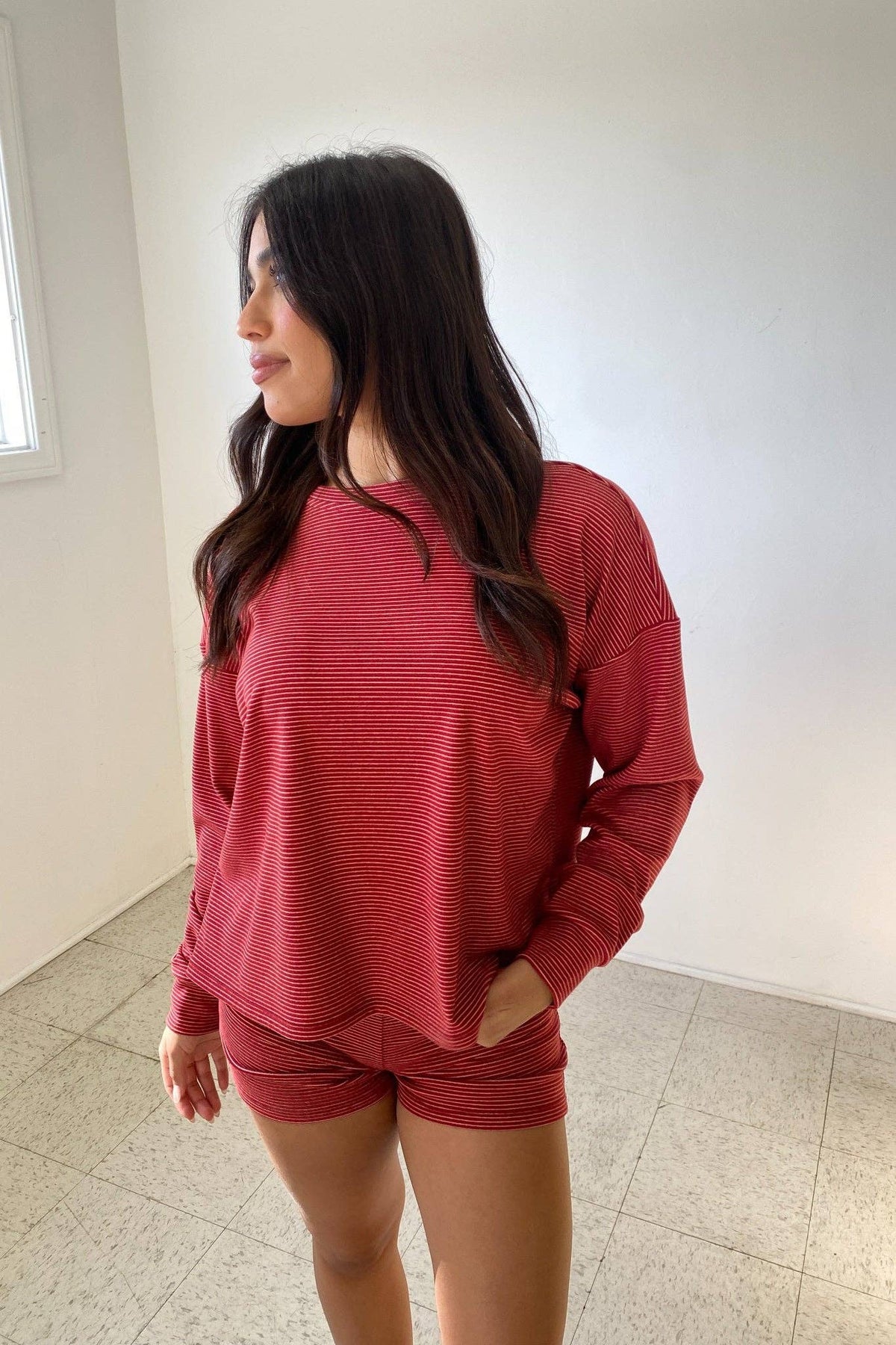 Val Striped Oversized Top