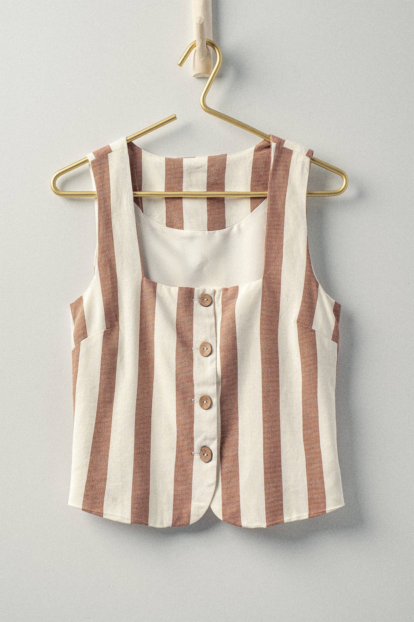 Striped Linen Vest