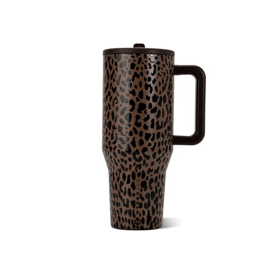 HydroJug - Brown Leopard 40 oz Traveler Tumbler