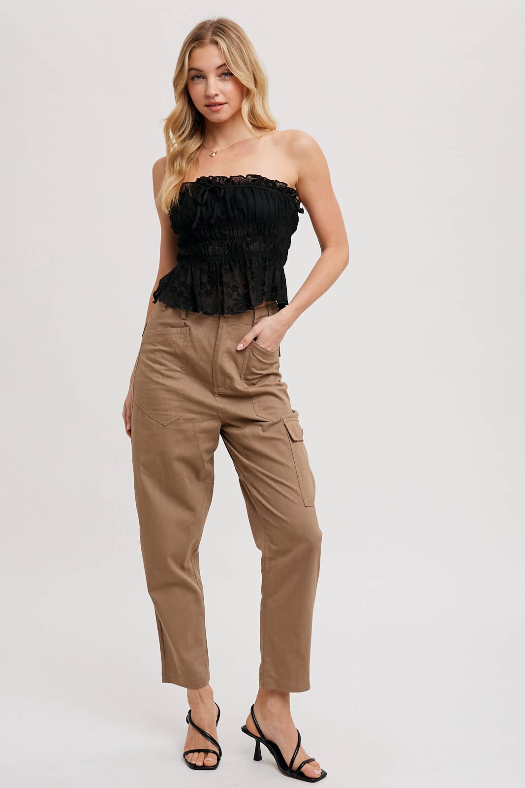 Lilly Lace Smoke Tube Top*