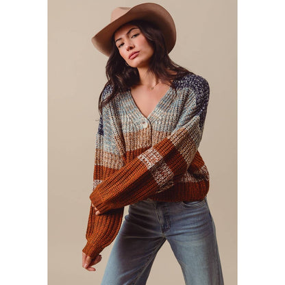 Brooke Fall Stripe Cardigan