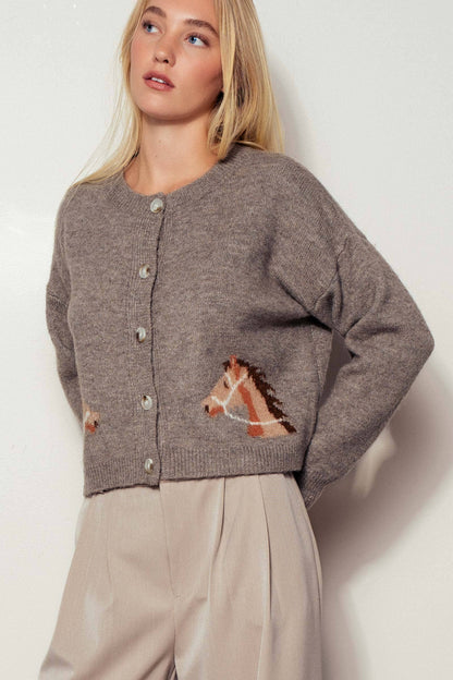 Western Horse Cardigan