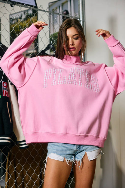 PILATES Mock Neck Sweatshirt