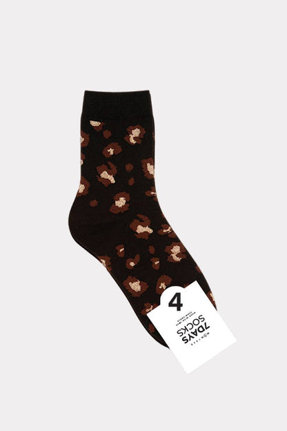 Women's Crew Lurex Leopard Socks