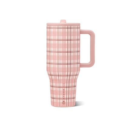 HydroJug - Pillow Talk Plaid  40 oz Traveler Tumbler