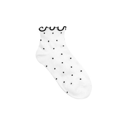 Women's Crew Frill Dot Socks