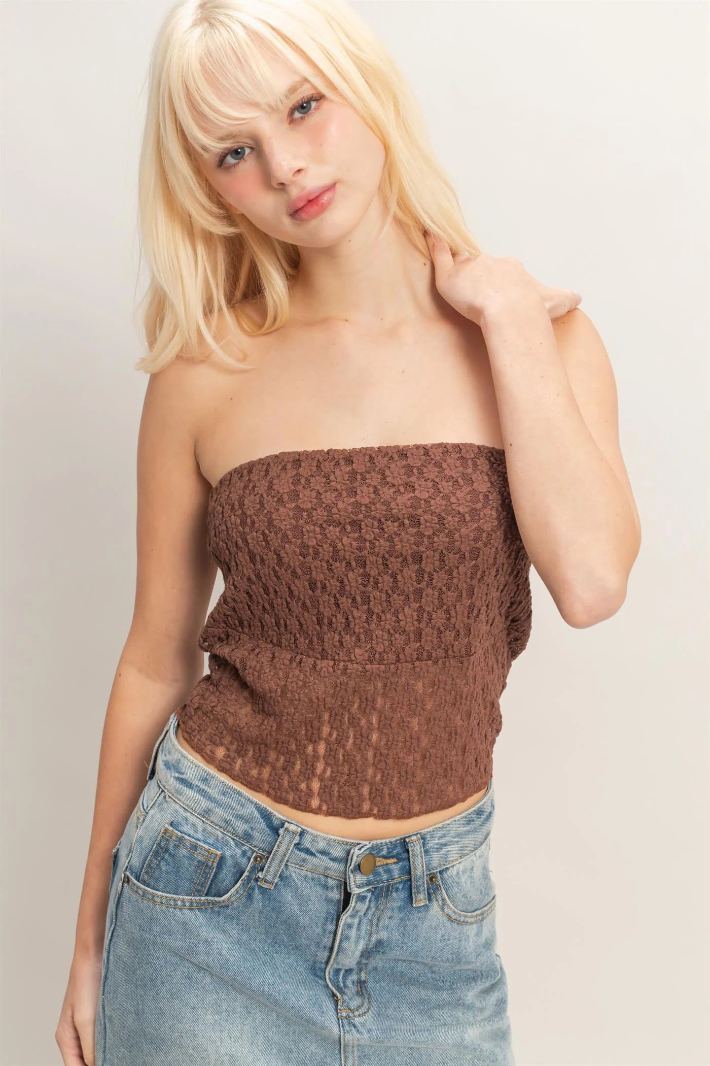 Chandler Strapless  Lace Top (Five Colors)*