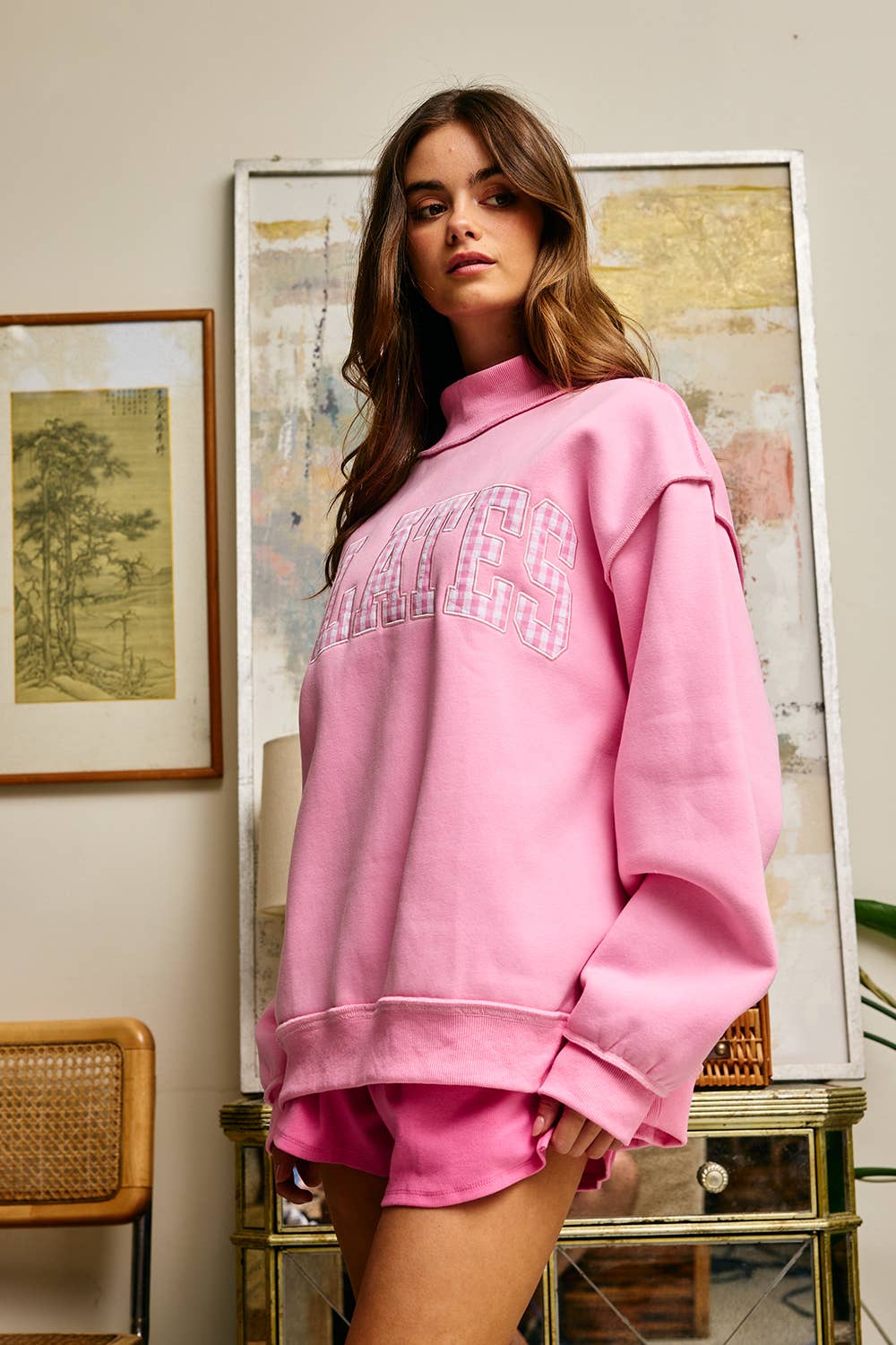 PILATES Mock Neck Sweatshirt