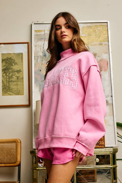 PILATES Mock Neck Sweatshirt