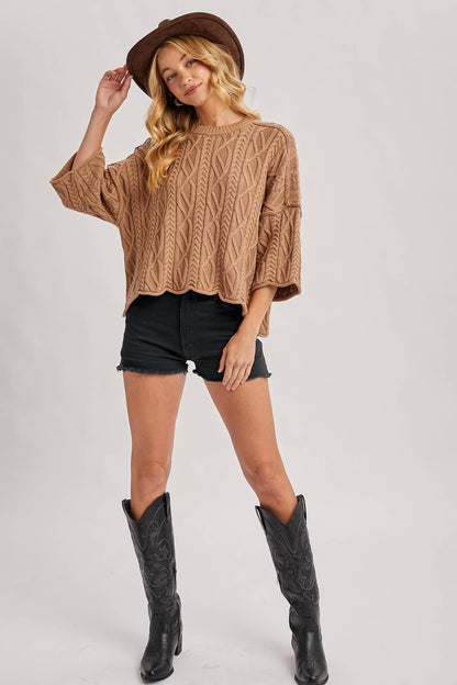 Joanne Cable Knit Sweater