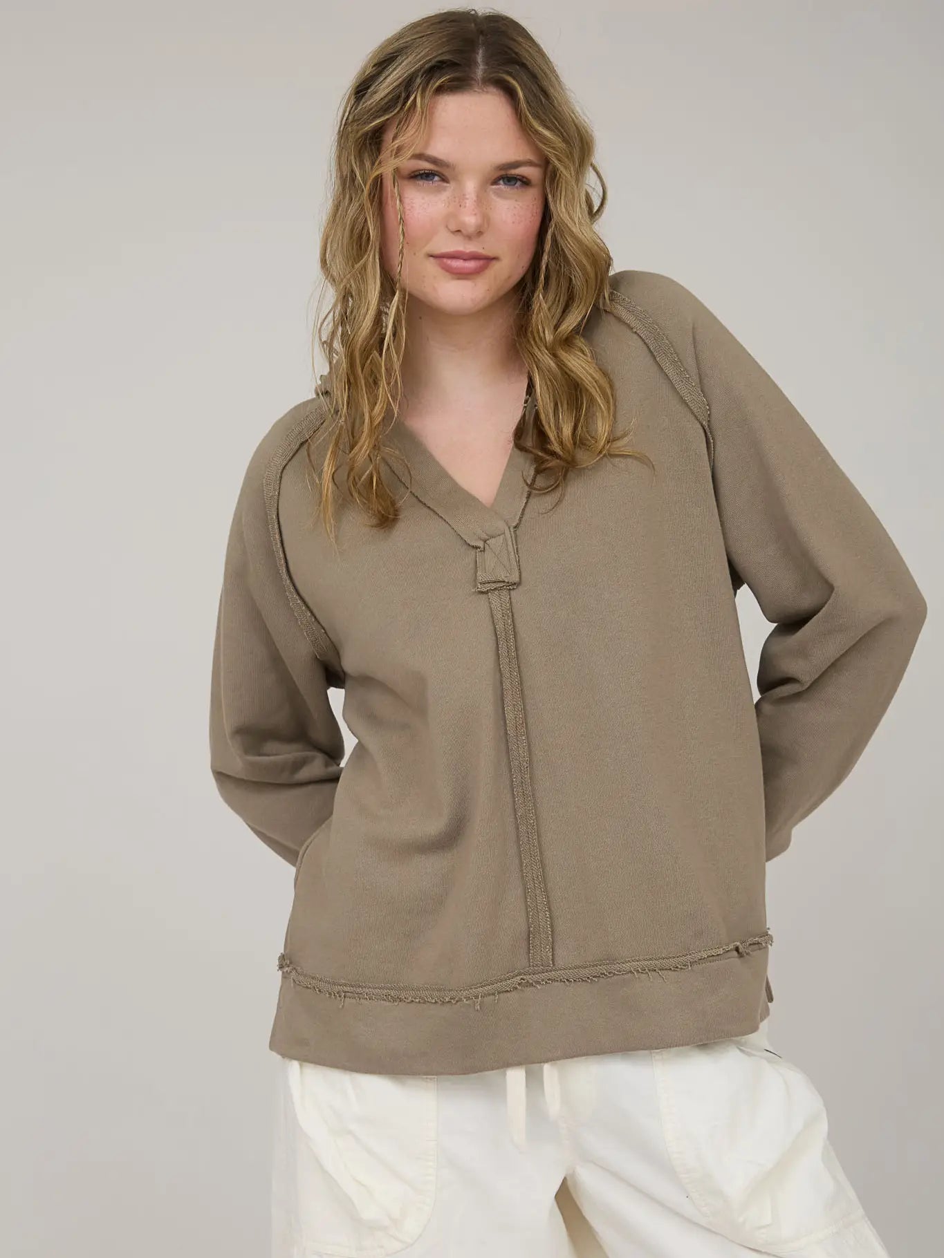 Kari Raw Edge Hoodie (4 Colors)