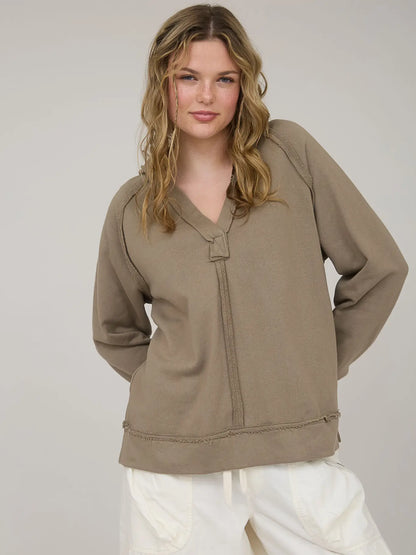 Kari Raw Edge Hoodie (4 Colors)