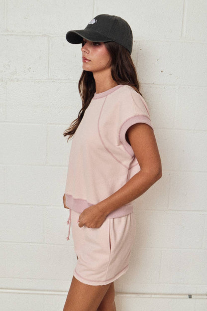 Sleeveless Lounge Short Set Relaxed Fit