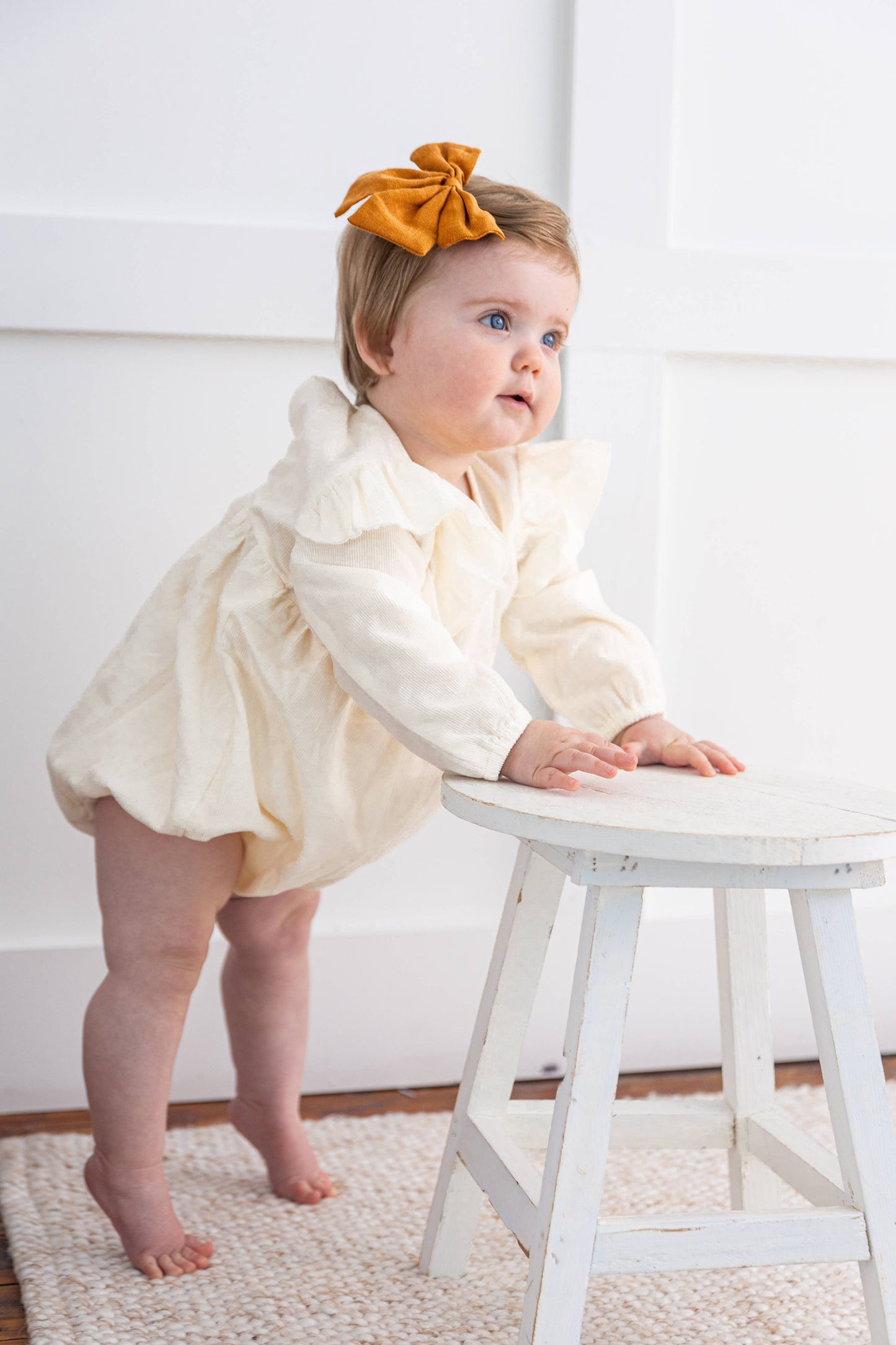 Ruffled Sleeve Baby Romper