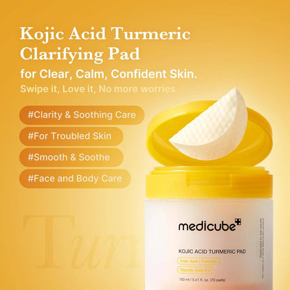 MEDICUBE Kojic Acid Turmeric Brightening Pad 70 Pads