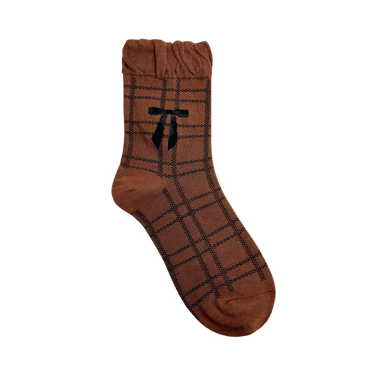Women's Crew Ribbon Check Socks