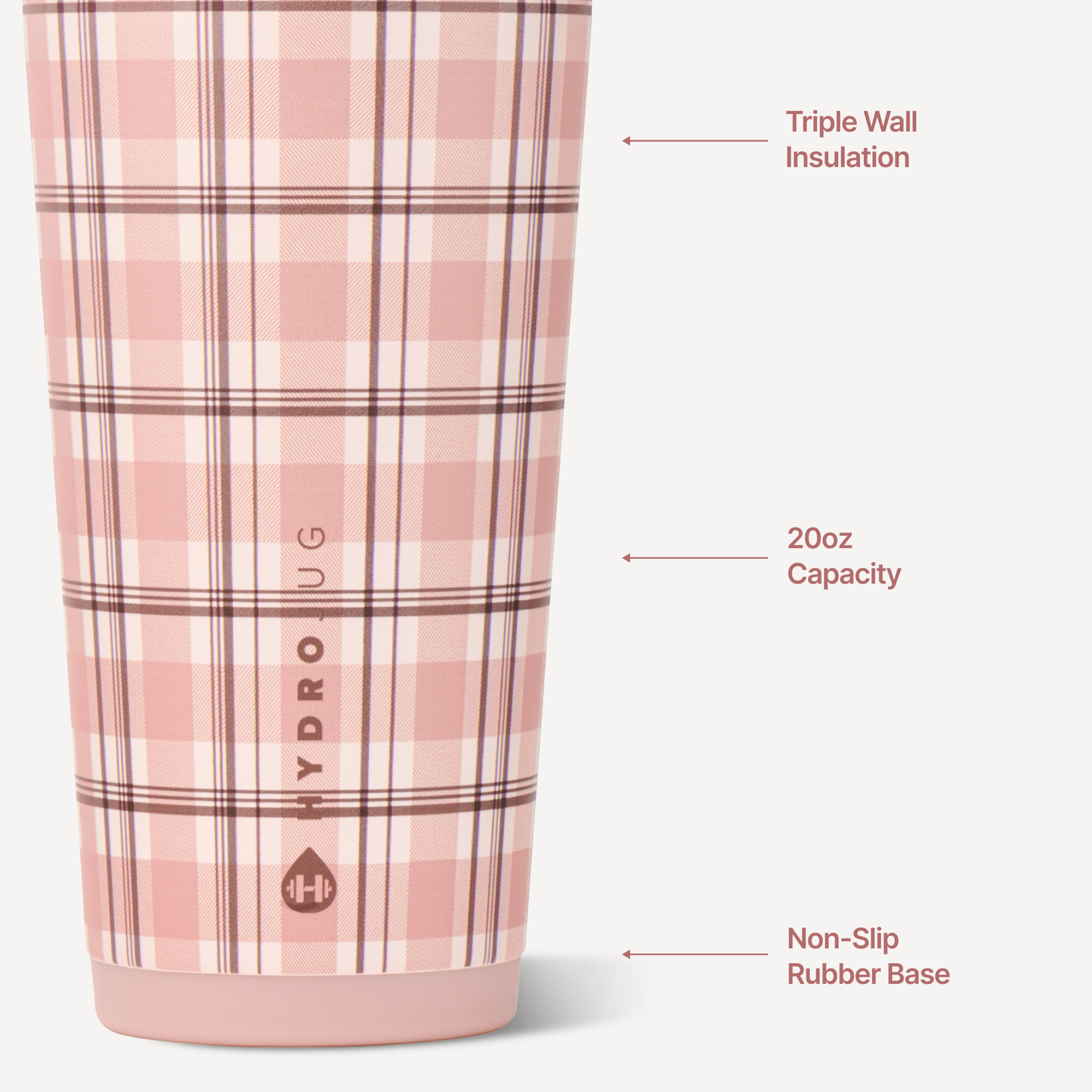 HydroJug - Pillow Talk Plaid 20 oz Everyday Tumbler