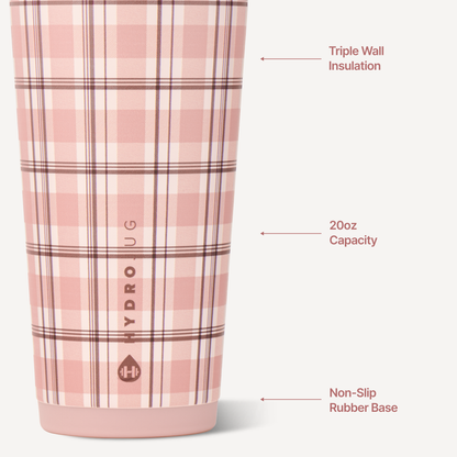 HydroJug - Pillow Talk Plaid 20 oz Everyday Tumbler