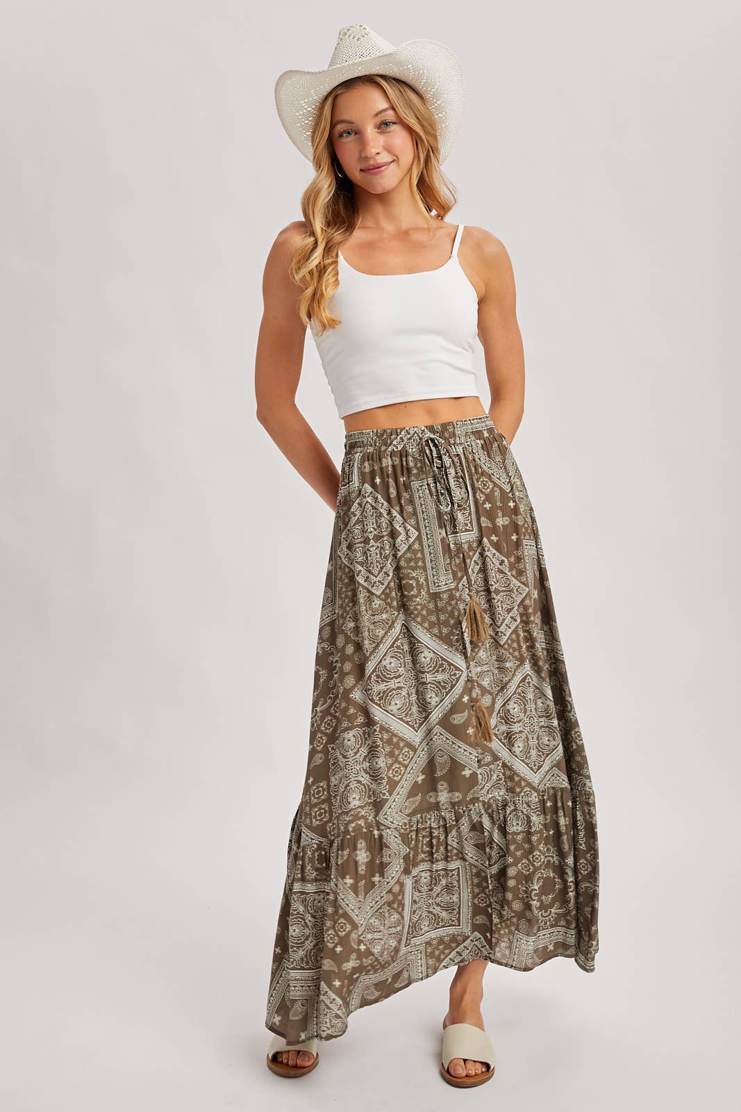 BOHO PRINT MAXI SKIRT
