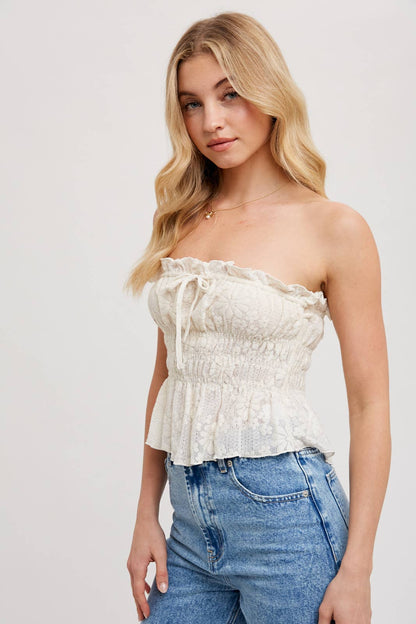 Lilly Lace Smoke Tube Top*