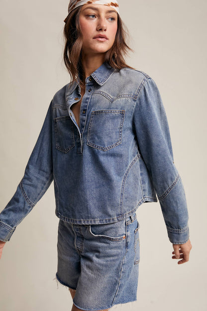 Denim Popover Shirt*