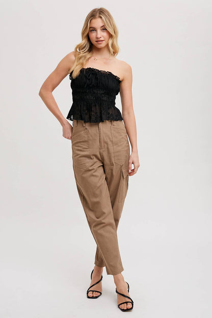 Lilly Lace Smoke Tube Top*