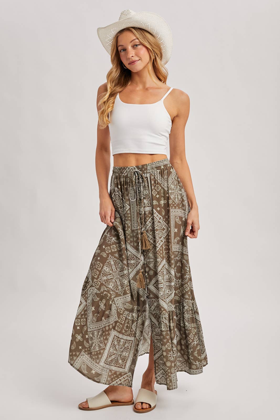 BOHO PRINT MAXI SKIRT