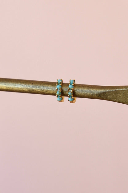 MINI TURQUOISE HOOPS