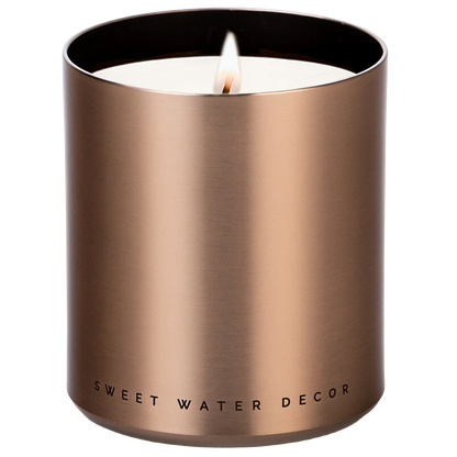 Hello Fall 10 oz Soy Candle, Metallic Jar
