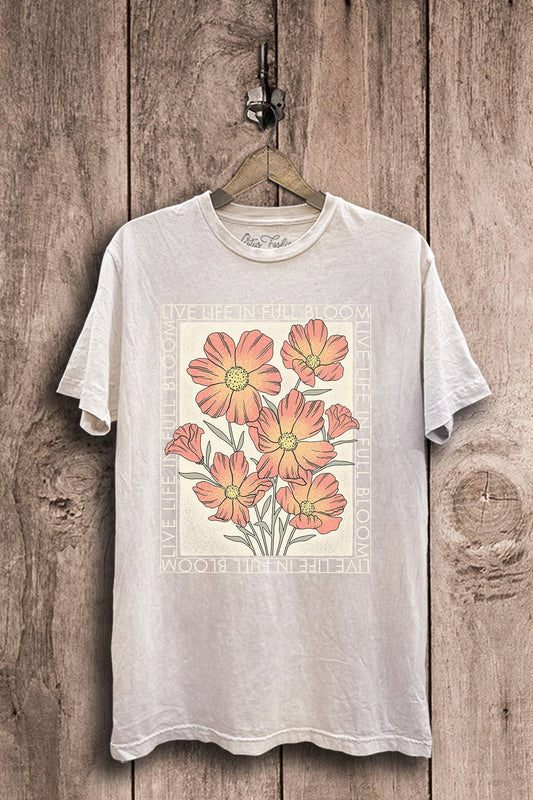 Live Life In Full Bloom Graphic Top