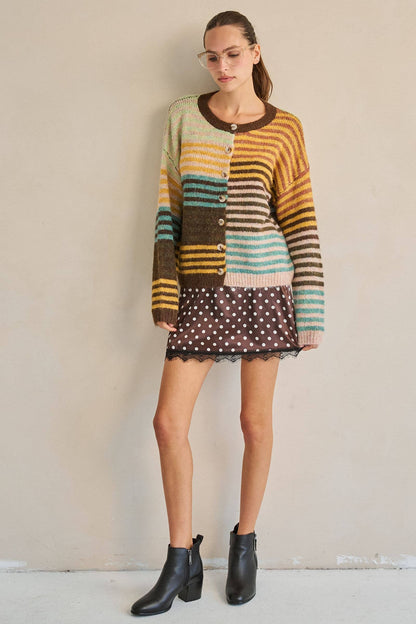 Sohie Mixed Striped Cardigan