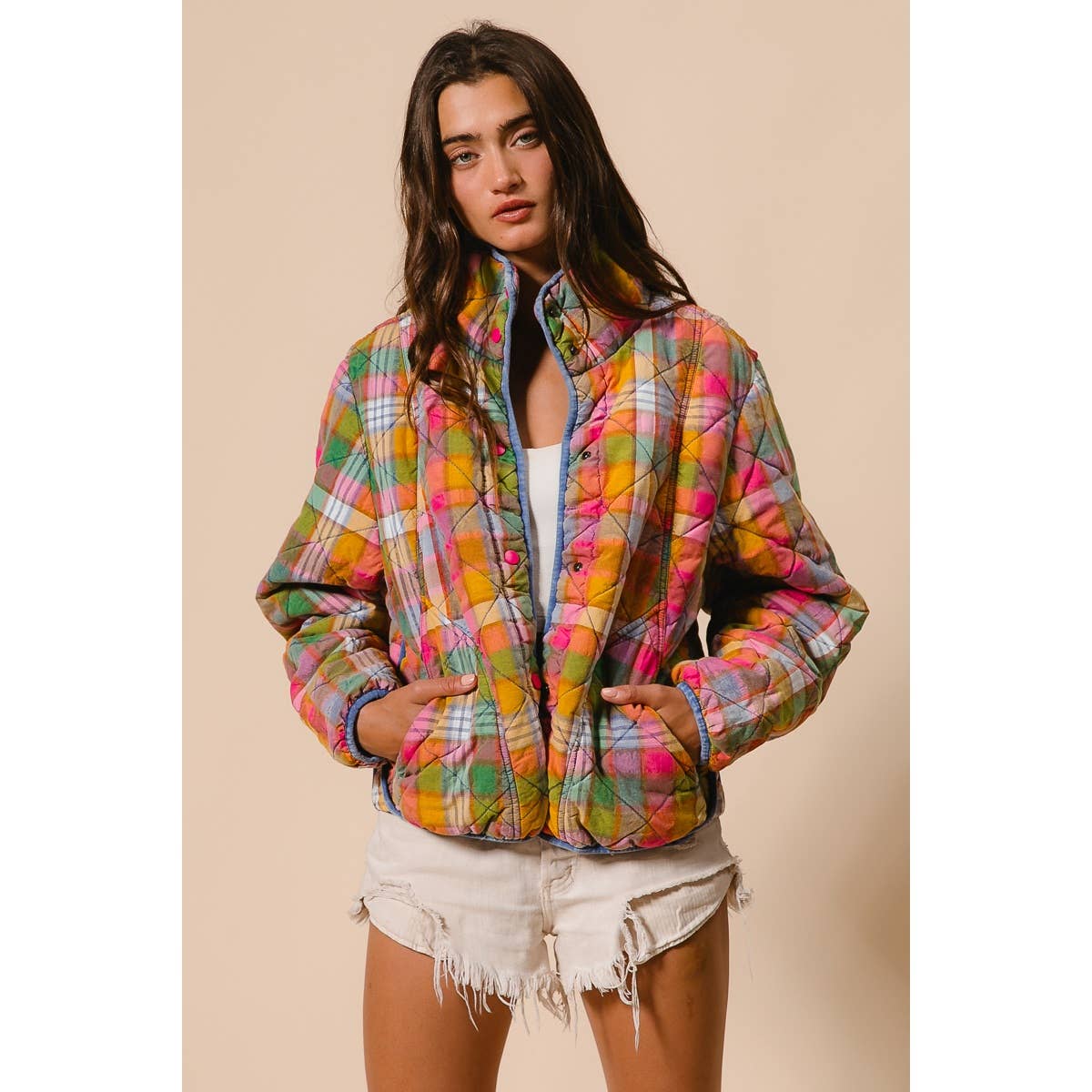 Beverly Bleached Vintage Quilted Jacket