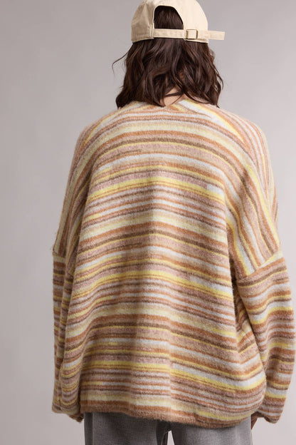 Stella Striped Opne Front Cardigan
