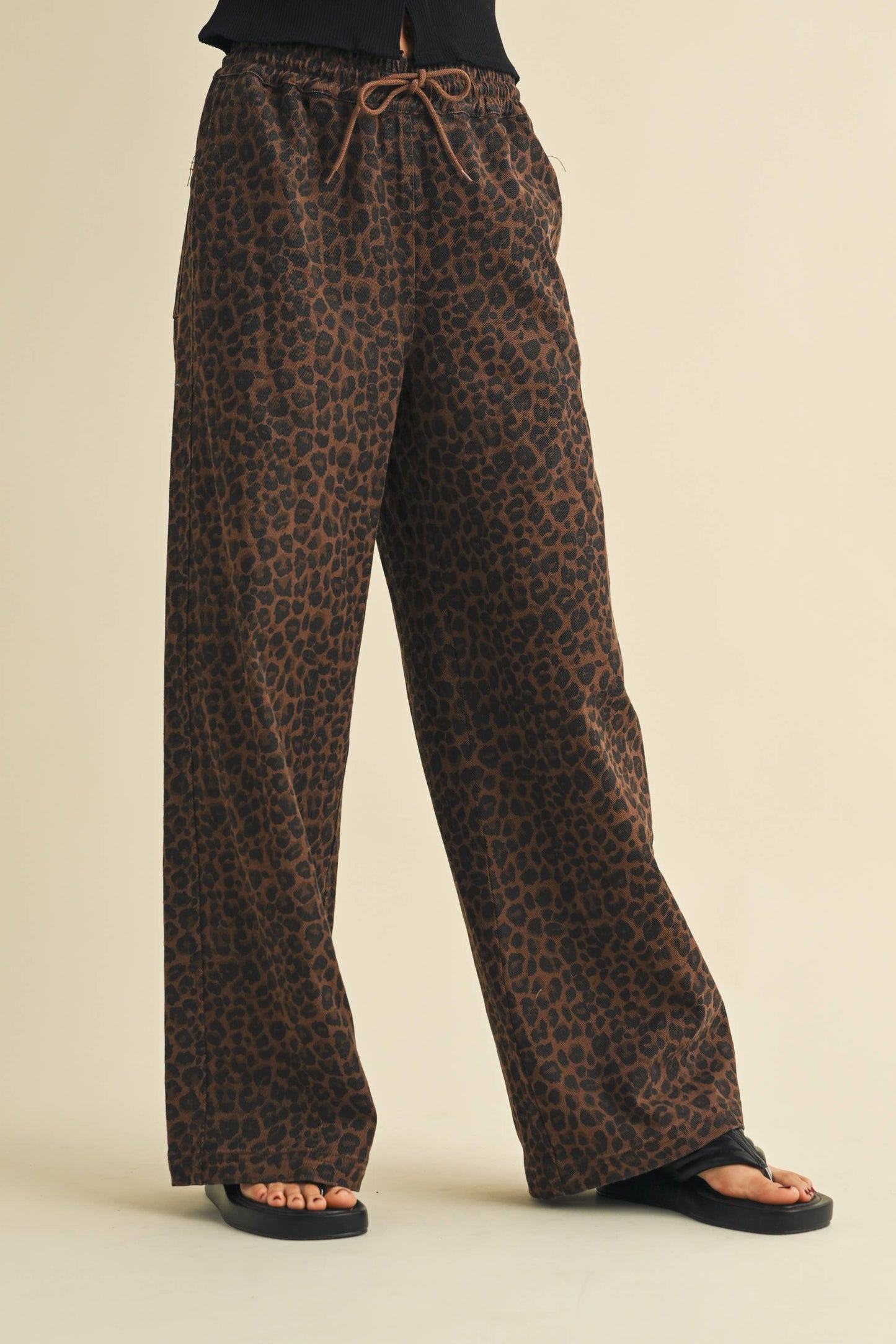 Kayla Leopard Track Pants*