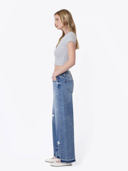 Kate Juniper Distressed Barrel Jean