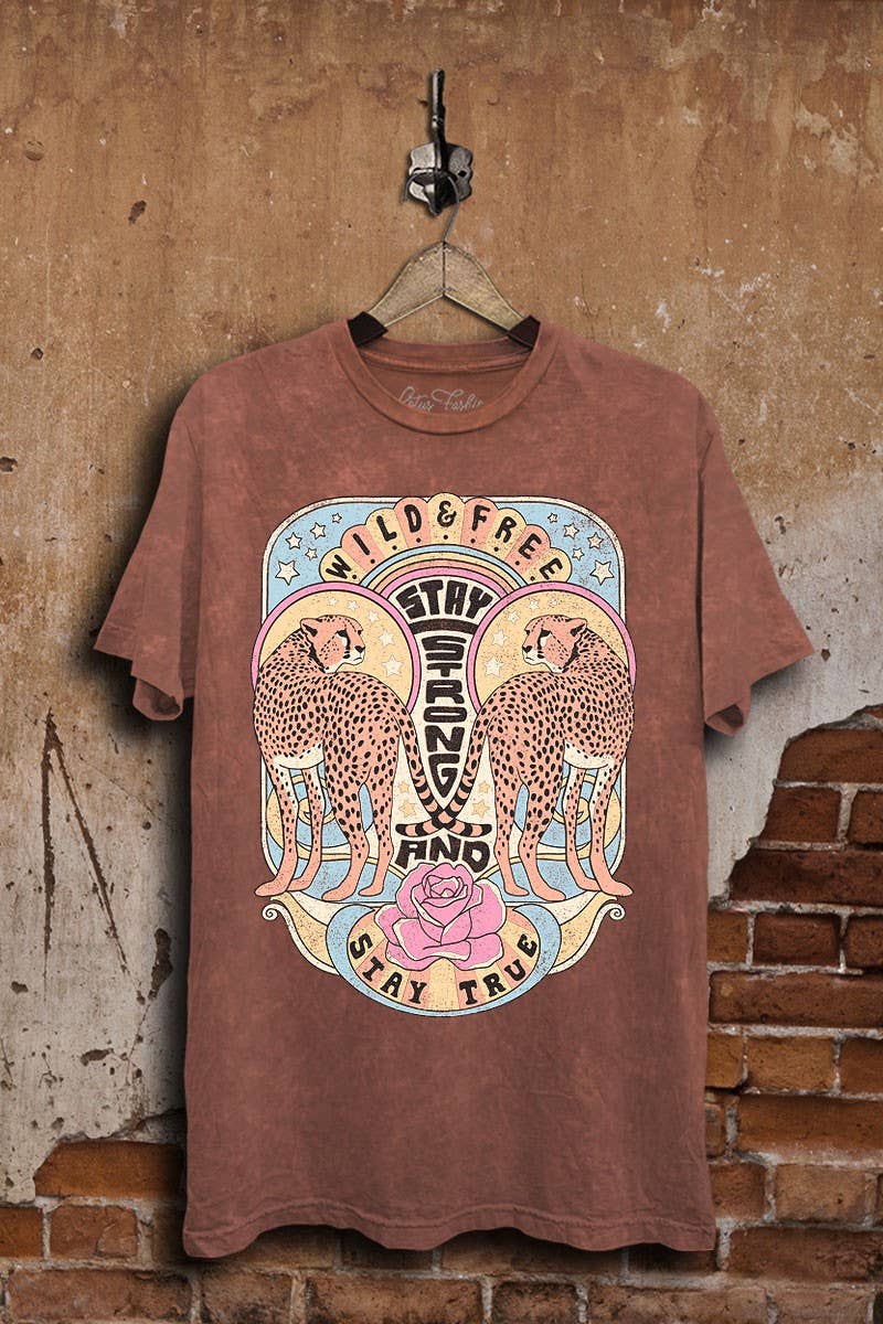 Wild Free Leopards Graphic Top
