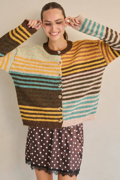 Sohie Mixed Striped Cardigan