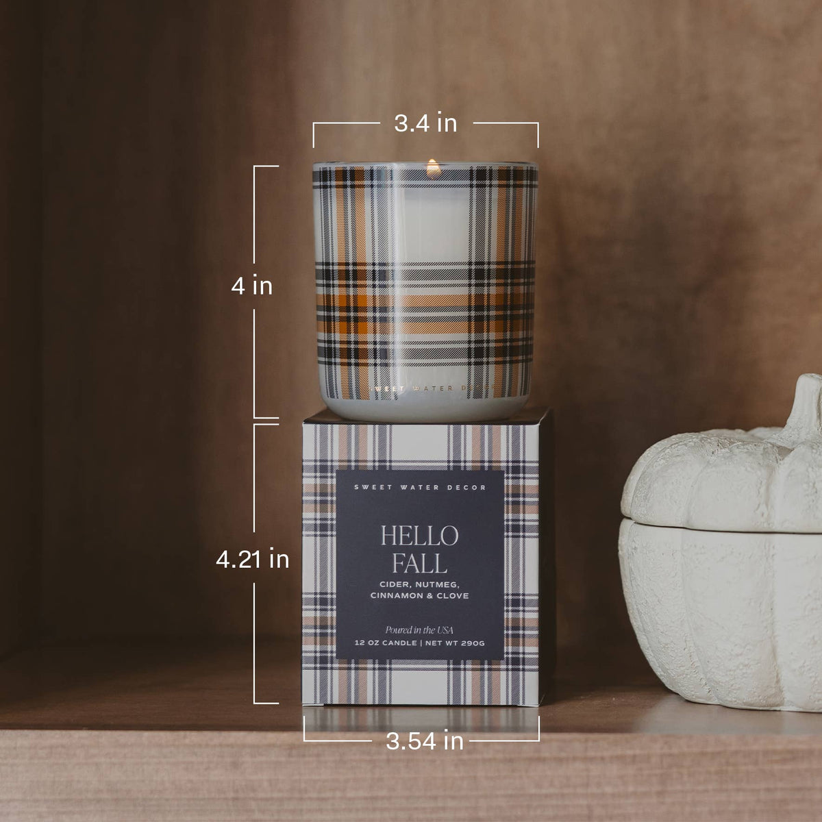 Pumpkin Spice 12 oz Boxed Soy Candle