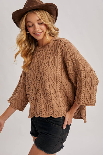 Joanne Cable Knit Sweater