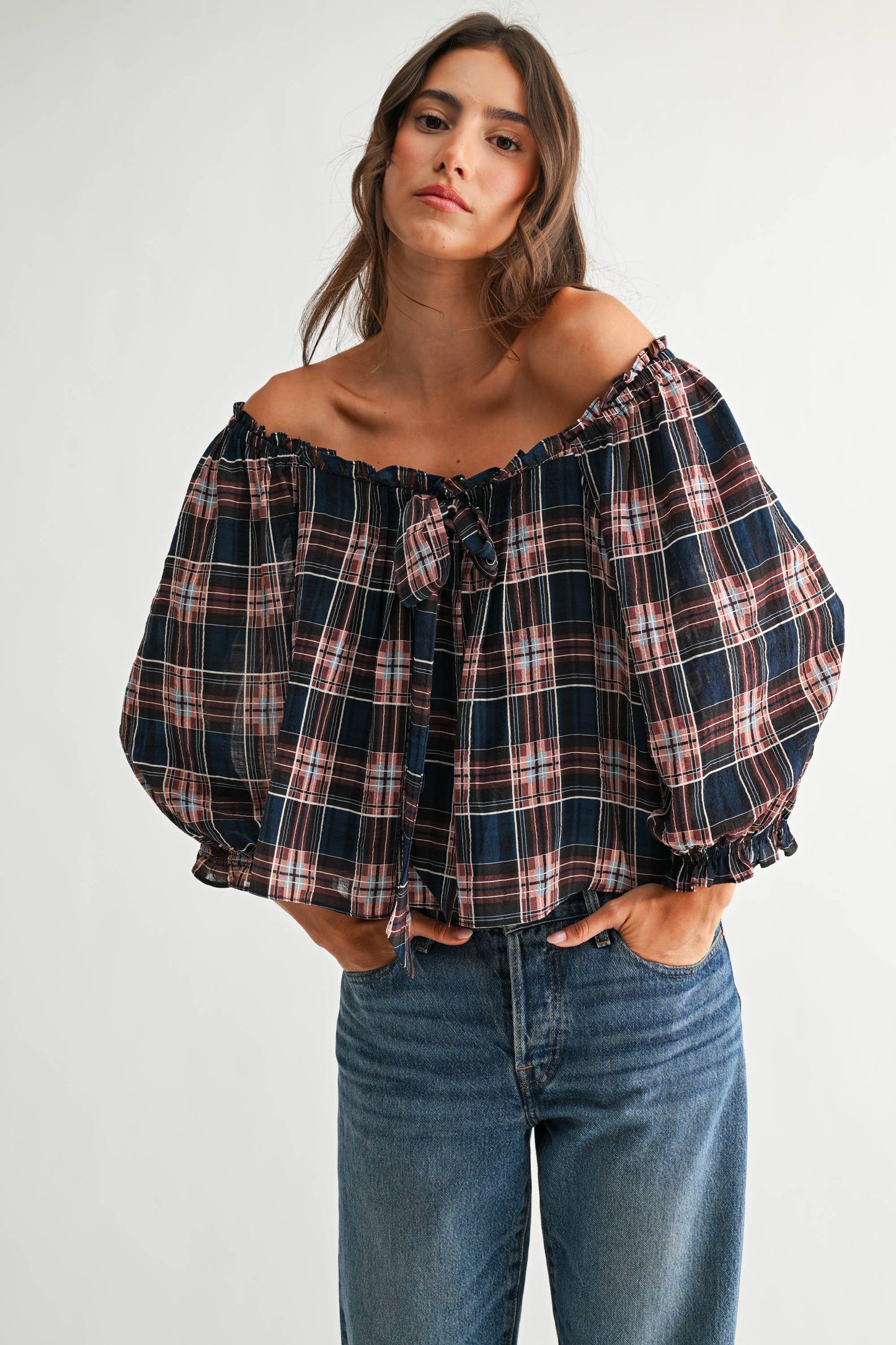 Kaye Plaid Blouse