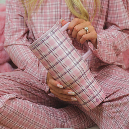 HydroJug - Pillow Talk Plaid  40 oz Traveler Tumbler