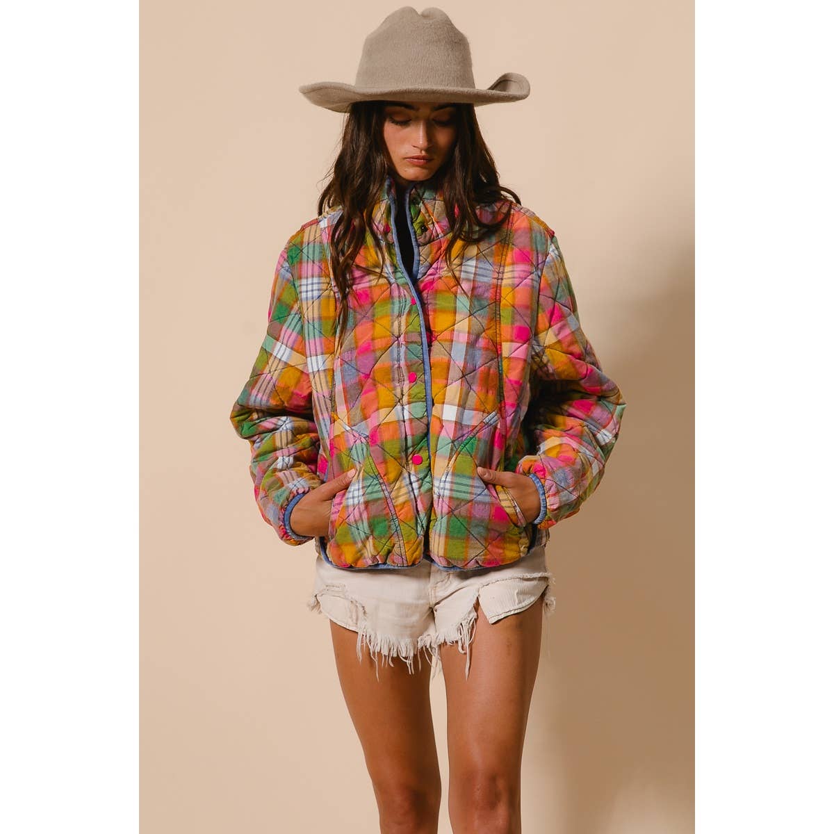 Beverly Bleached Vintage Quilted Jacket