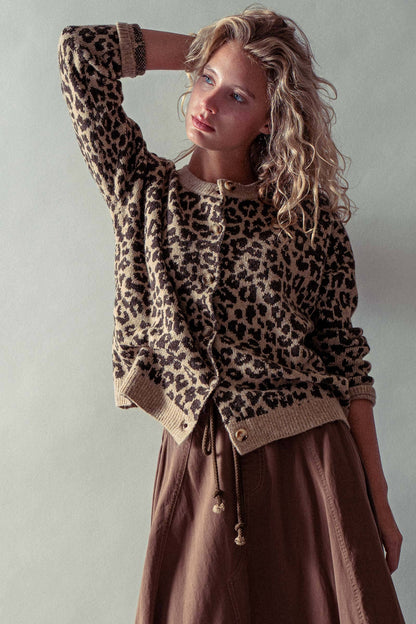 Leopard Print Cardigan