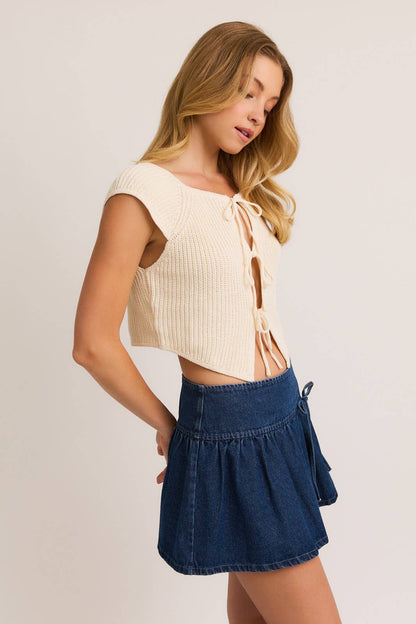 Nellie Tie Front Sweater