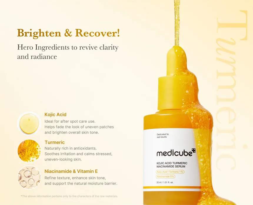 MEDICUBE Kojic Acid Turmeric Niacinamide Serum 30ml